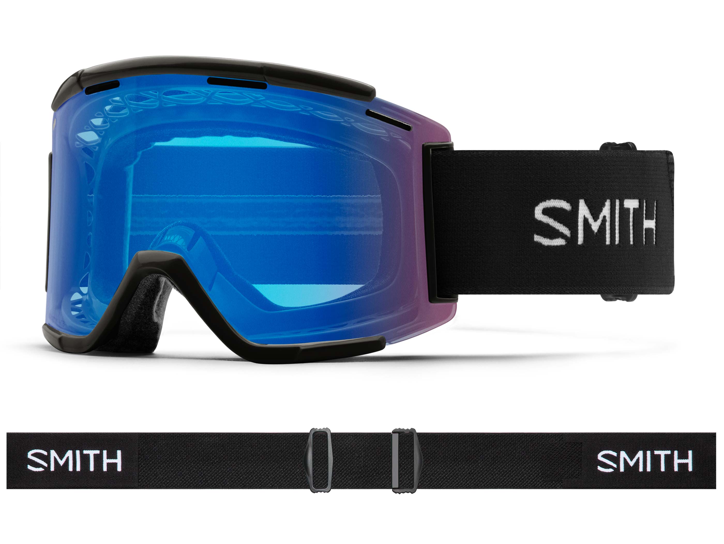 Smith Squad XL MTB Goggles - Black / ChromaPop Contrast Rose Flash
