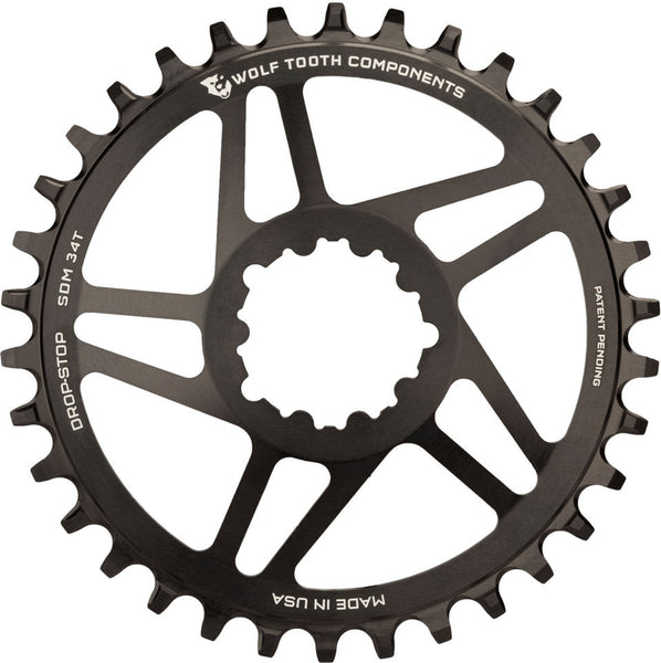 (取寄) ウルフトゥースコンポーネンツ ドロップ ストップ スラム ダイレクト マウント チェーンリング Wolf Tooth Components Drop Stop SRAM Direct Mount Chainring Black/6mm Offset Wolf Tooth Components Drop-Stop GXP Direct Mount Chainring