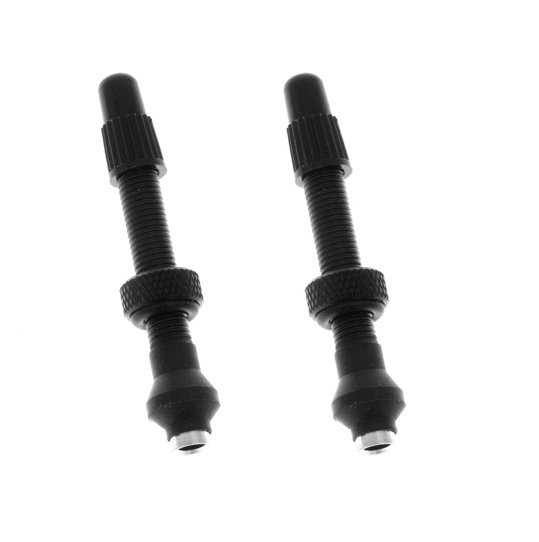 RideFast Nut Jobs Tubeless Valve Stems - 46mm Pair (Black)