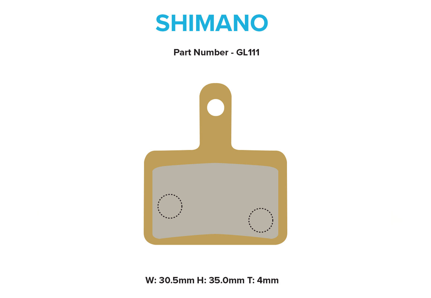 Gold Label HD Brake Pads - Shimano Deore